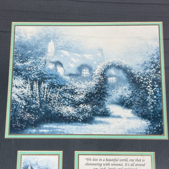 Thomas Kinkade Glory of Morning Gold Frame COA Signed 14 3/8" X 14 3/8" - Picture 2 of 4